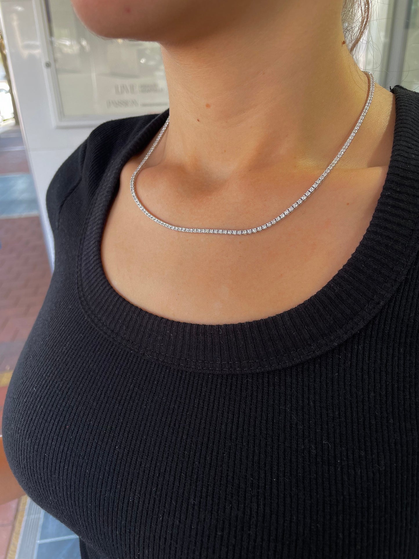 The Zoe Diamond Tennis Necklace