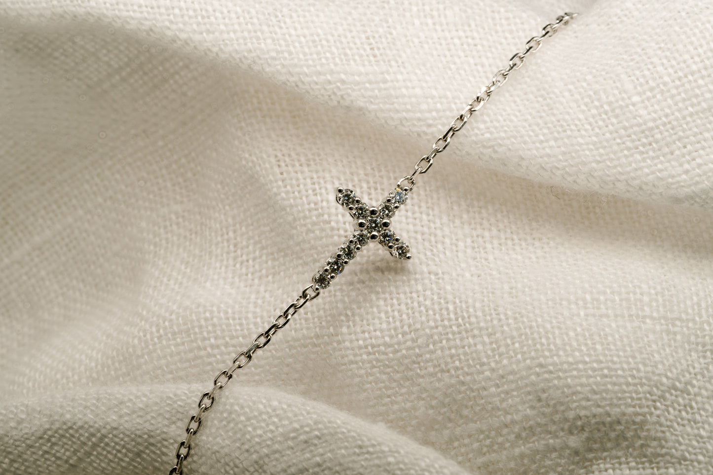 Diamond Cross Bracelet